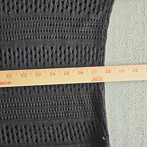 Hooklzo Tunic Blouse Medium Black Crochet Fairycore Y2K Boho Long Sleeve Luxe - Picture 11 of 15